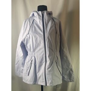 Yousify Athletic Women Light Purple Hooded Windbreaker Jacket XL Y5011 NWT
